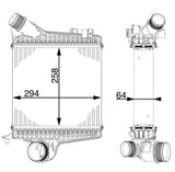 INTERCOOLER FITS AUDI (MAHLE/BEHR)