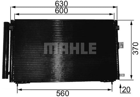 CONDENSER fits LEXUS IS200 (MAHLE/BEHR)