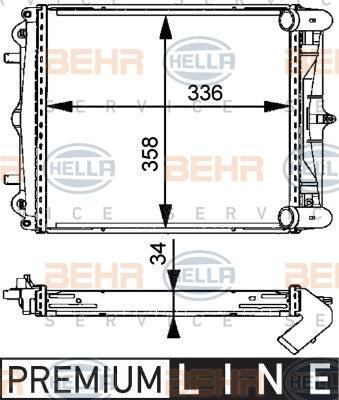 BEHR RADIATOR Fits PORSCHE 911,996 Carrera 97-05 8MK 376 713-791