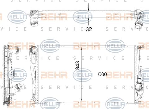 BEHR RADIATOR Fits BMW 1 E82/3 E91/X1 E84/Z4 E89 07-16 8MK 376 792-261