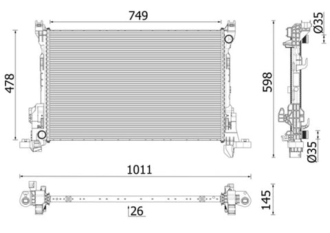 RADIATOR MITSUBISHI EXPRESS (MAHLE/BEHR)