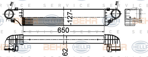 BEHR INTERCOOLER Fits MERCEDES BENZ C220/C200/CLC/CLK200 03-11 8ML 376 988-294