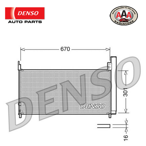 AAA (DENSO) CONDENSER Fits TOYOTA PRIUS ZVW30R (2008 - 2015)