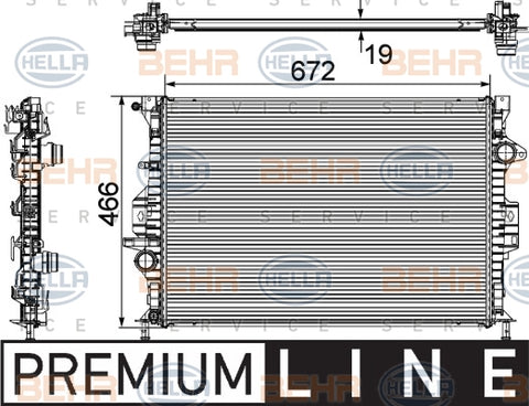 BEHR RADIATOR Fits FORD MONDEO MA,MB,MC 2.0L 8MK 376 745-601 8MK376745601