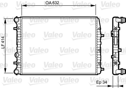 VALEO RADIATOR Fits SKODA FABIA/ROOMSTER/VW POLO 9N 01-09 732864