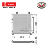 AAA (DENSO) CONDENSER Fits MITSUBISHI MIRAGE LA (2013 - on)