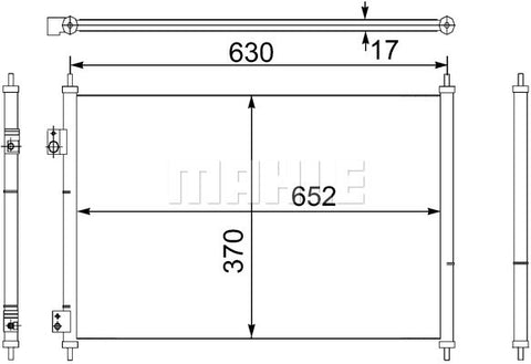 CONDENSER FITS HINDA CIVIC HATCH (MAHLE/BEHR)