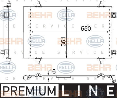 BEHR CONDENSER Fits CITROEN DISPATCH/PEUGEOT EXPERT 07-15 8FC 351 304-281