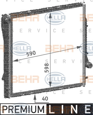 BEHR/MAHLE RADIATOR Fits BMW X5 E53 01-06 8MK 376 718-751 8MK376718751