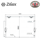 AAA (ZILAX) CONDENSER Fits TOYOTA LANDCRUISER (2007 - 2010)