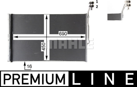 CONDENSER FITS VOLKSWAGEN/ PORSCHE (MAHLE/BEHR)