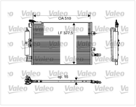 RENAULT CONDENSER - 818165 (VALEO)